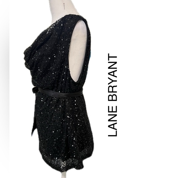 LANE BRYANT LADIES BLOUSE WITH TIE WAIST SIZE 16.  Bust 20” Length 24.5” - Picture 4 of 14